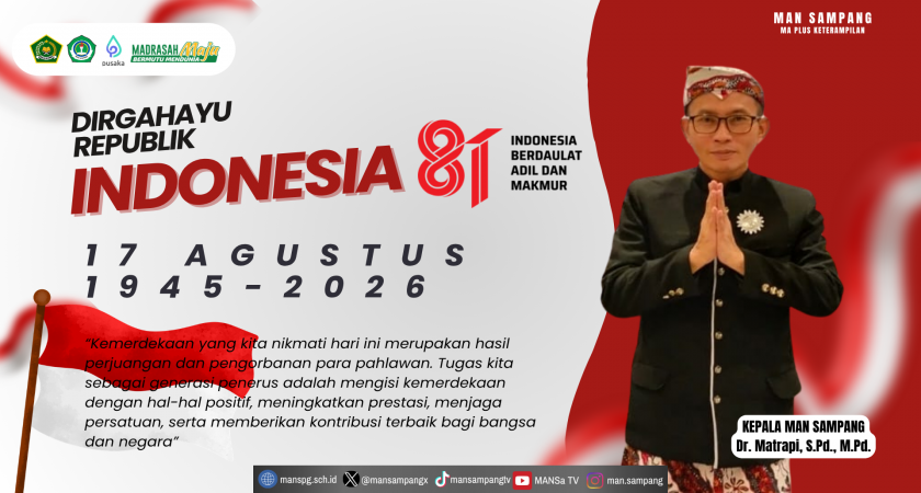 Semangat Kemerdekaan, Kobarkan Persatuan dan Prestasi, Dirgahayu RI Ke-81
