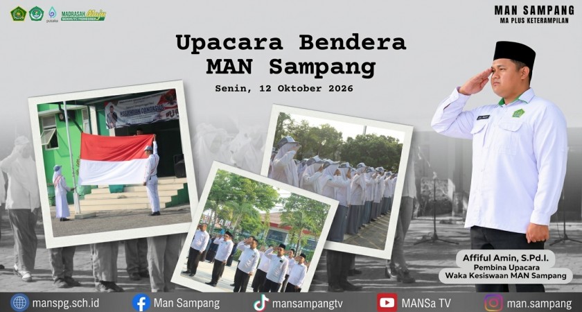 Upacara MAN Sampang, Bapak Affiful Amin, S.Pd.I Tekankan Kedisiplinan melalui Pesan Surah Al-'Asr