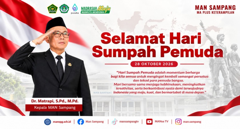 Semangat Kebangsaan di Peringatan Hari Sumpah Pemuda ke-98, Kepala MAN Sampang Ajak Generasi Muda Perkuat Persatuan
