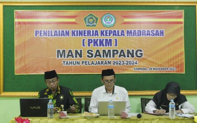 Pelaksanaan PKKM (Penilaian Kinerja Kepala Madrasah) Tahunan di MAN Sampang Tapel 2023-2024