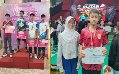 Risqi Farras Hamzah meraih Juara 3 Tunggal Remaja, Kejuaraan Bulu Tangkis Blitar Bumi Bung Karno X Reza Pahlevi Open 2026