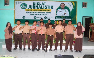 Tingkatkan Kemampuan Menulis, SEKBID 9 OSIM MAN Sampang Ikuti Diklat Jurnalistik