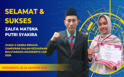 Zalfa Matsna Putri Syakira, Juara 3 Ganda Remaja Campuran dalam Kejuaraan Bulutangkis Mojokerto Cup 2026