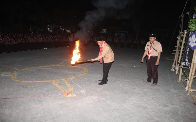 Malam Unggun Ria dan Pentas Seni Meriahkan Perkemahan Tamu Ambalan MAN Sampang