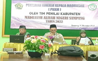 Pelaksanaan PKKM (Penilaian Kinerja Kepala Madrasah) Tahunan di MAN Sampang Tapel 2022-2023